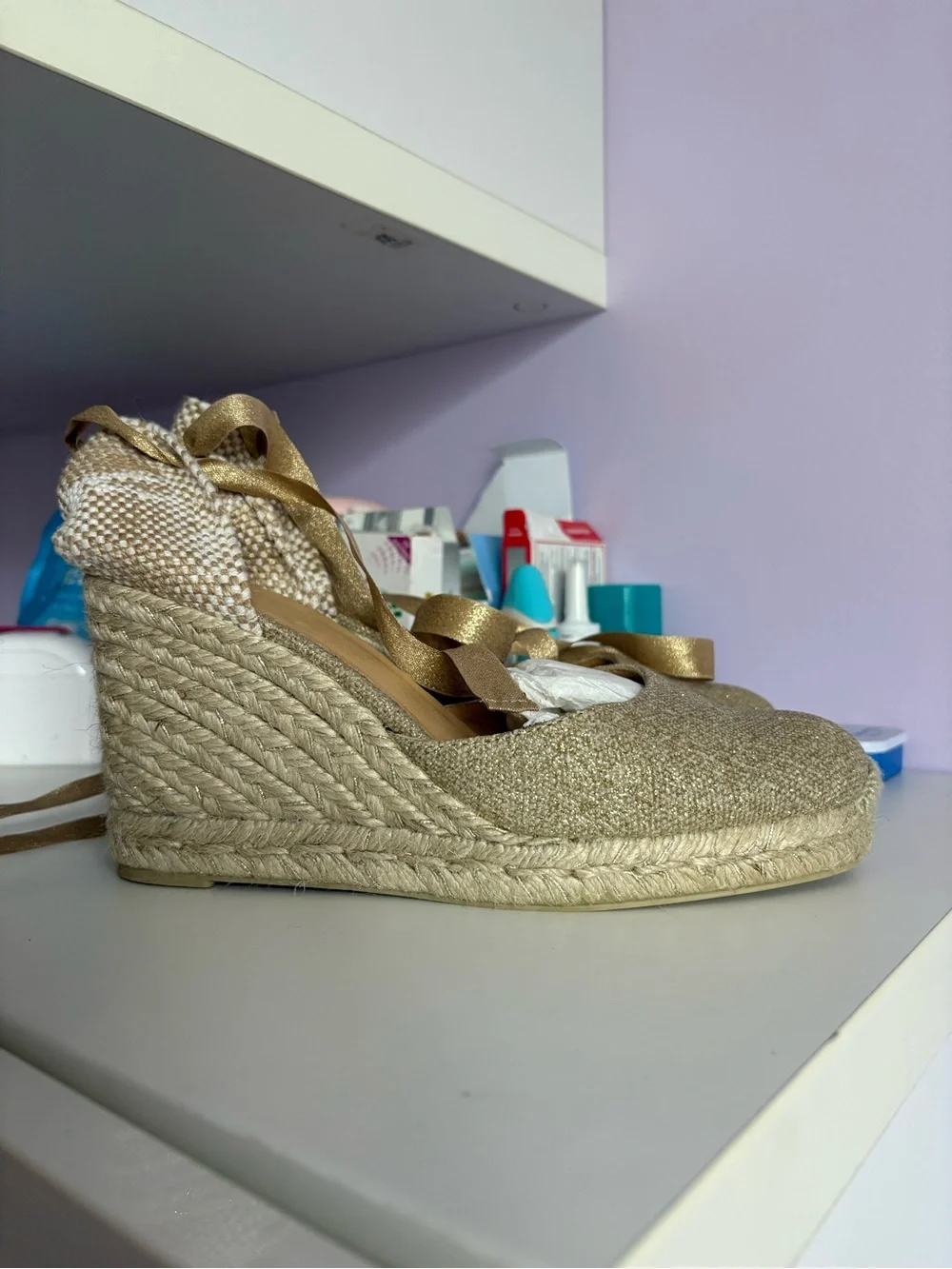 Gold Castaner Carina Espadrilles